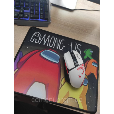 Коврик для мыши AMONG US 25×29×0.25 см — игровой коврик с тканевым покрытием и резиновой основой
