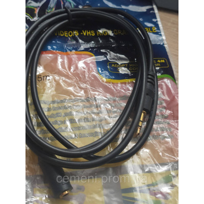 AUX удлинитель 1.5 м Jack 3.5 mm (мама–папа)