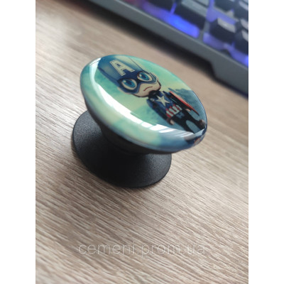 PopSocket “Капитан Америка” (мультяшный стиль)