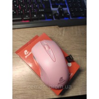 Беспроводная мышка Jeqang JW-211, (Маленькая) на одну батарейку AA, с USB-передатчиком, розовая