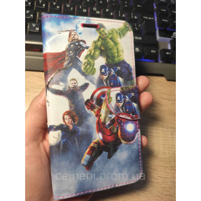 Универсальный чехол-книжка для смартфонов 5.5