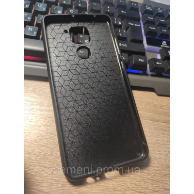 Чехол для Xiaomi Redmi Note 9 с кожаной вставкой (уценка, вскрыта упаковка)