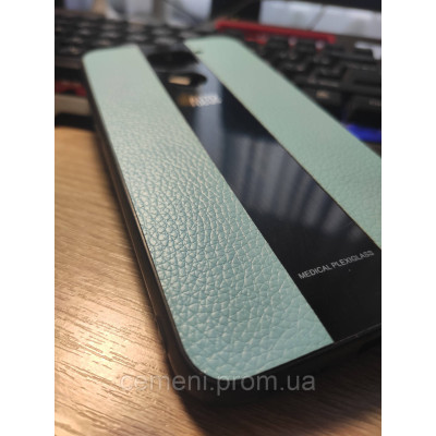 Чехол для Xiaomi Redmi Note 9 с кожаной вставкой (уценка, вскрыта упаковка)