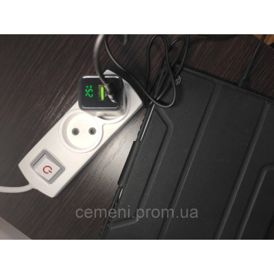 Зарядное Hoco CS84A 30W, USB-A + Type-C, дисплей, кабель в комплекте