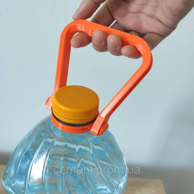 Ручка для переноса баклажек 5–6 л (45 мм), PETG | Удобная ручка для воды | 3D-печать | Оранжевая